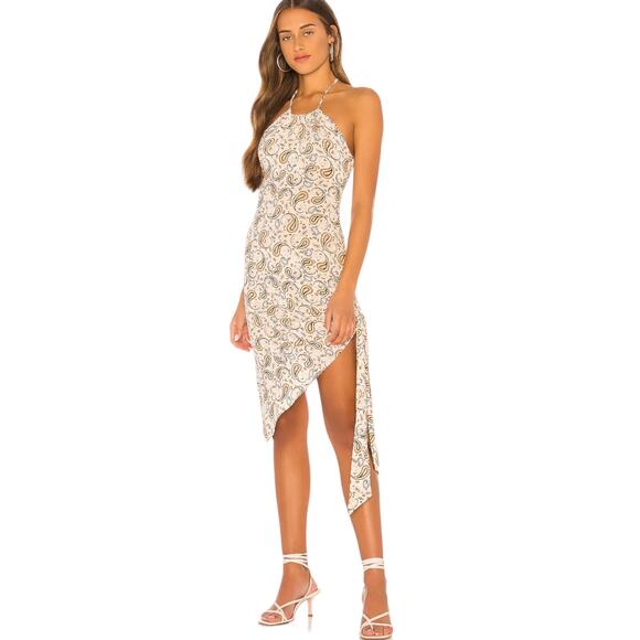 Tularosa The Jade Midi Halter Dress Womens Brown - Picture 1 of 7